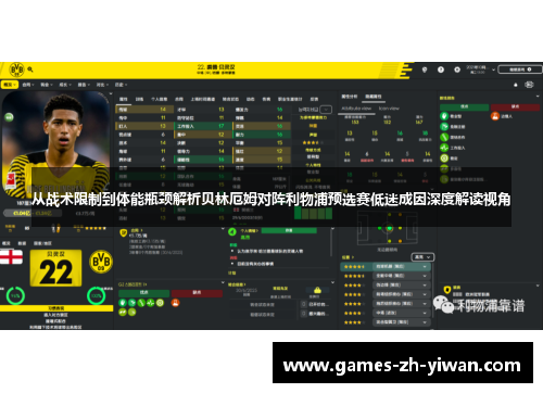 从战术限制到体能瓶颈解析贝林厄姆对阵利物浦预选赛低迷成因深度解读视角